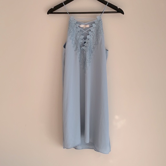 π WAYF Size Small Light Blue/Baby Bird π¦ Dress Lace Neckline π - Picture 6 of 6